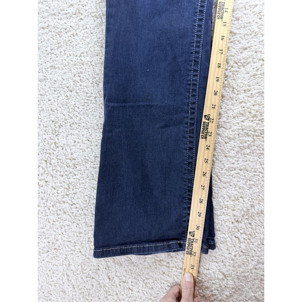 BKE Payton Bootcut Jeans Womens 33 Dark Wash Embroidered Pockets 33x33.5 Lot 2 - Picture 8 of 16